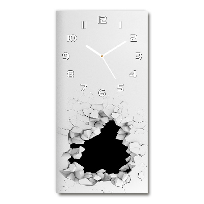 Horloge verticale en verre Trou dans le mur