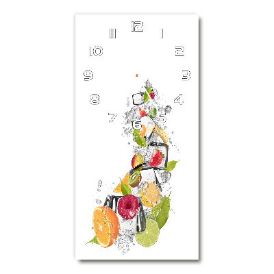 Horloge murale verticale Fruits et glace