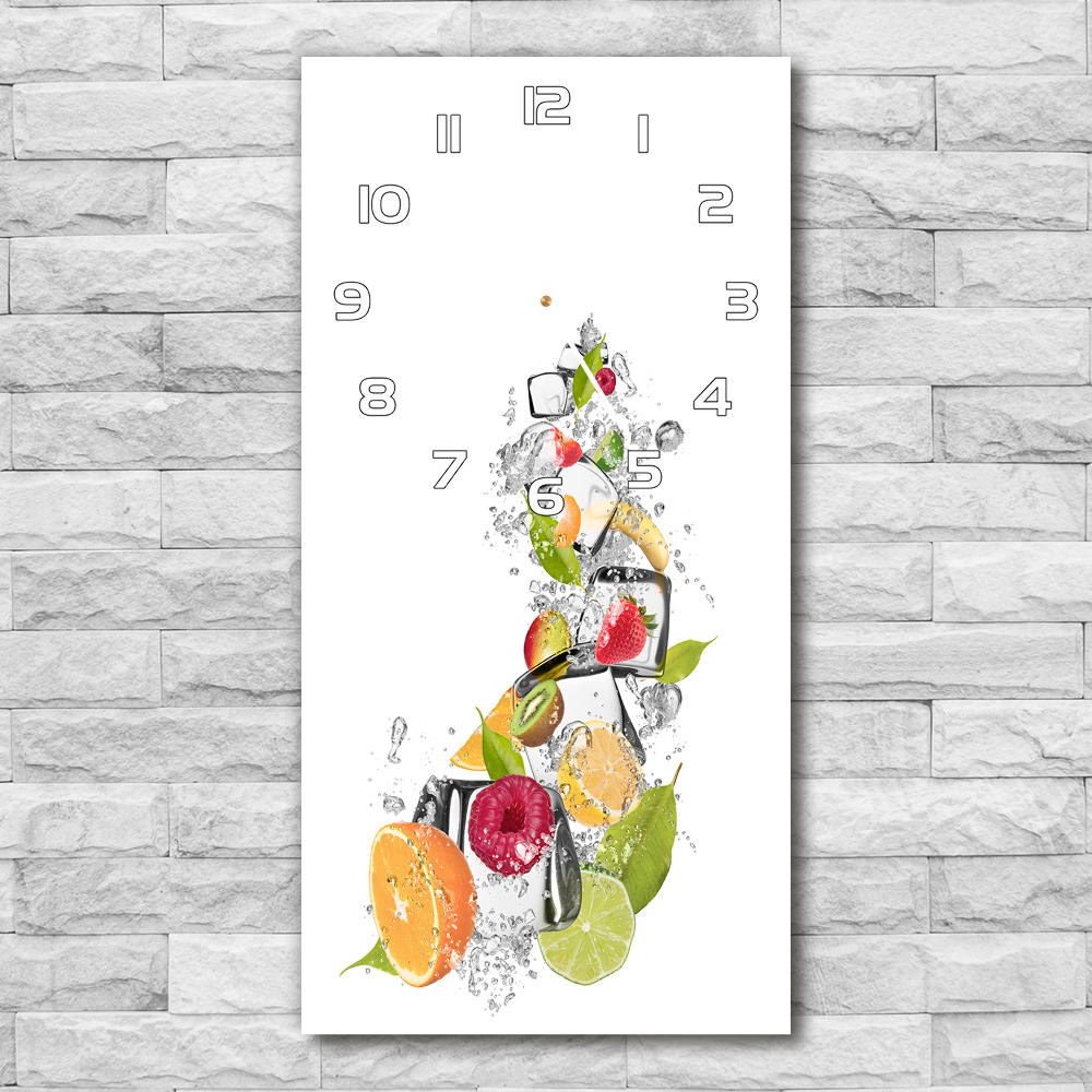 Horloge murale verticale Fruits et glace