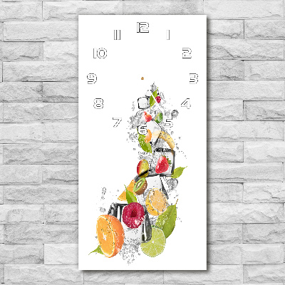 Horloge murale verticale Fruits et glace