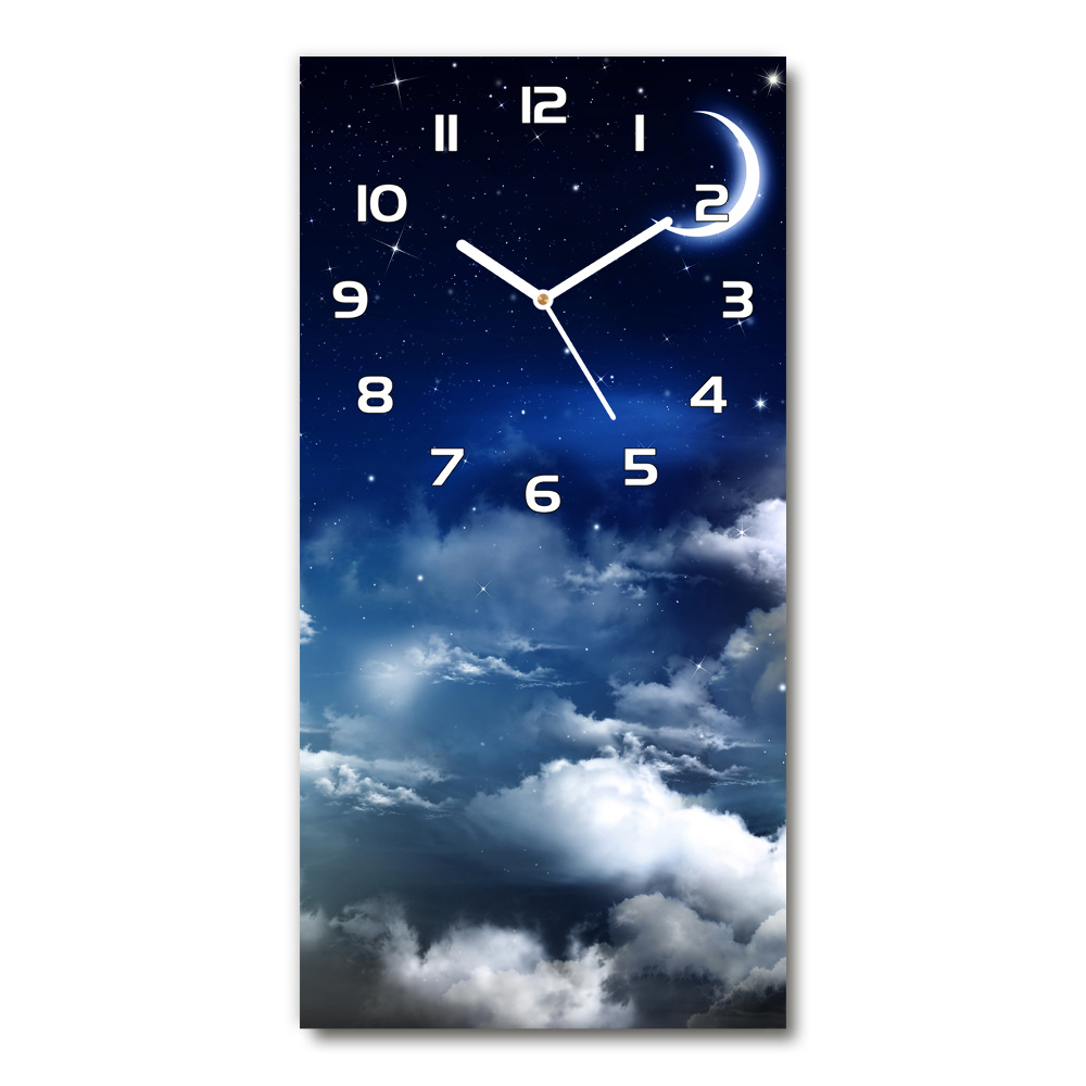 Horloge murale en verre rectangulaire Ciel étoilé