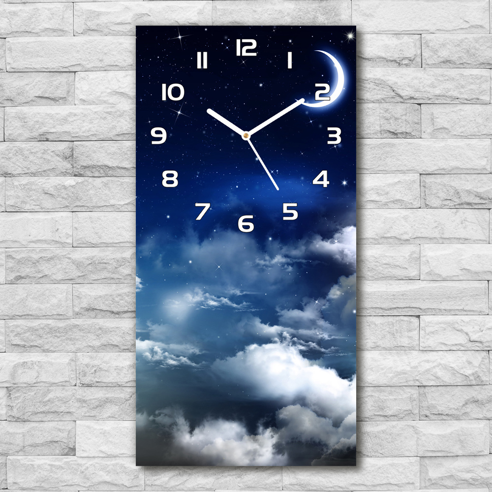 Horloge murale en verre rectangulaire Ciel étoilé