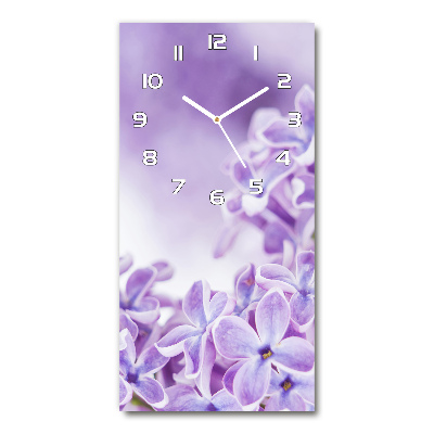 Horloge rectangulaire verticale Fleurs de lilas