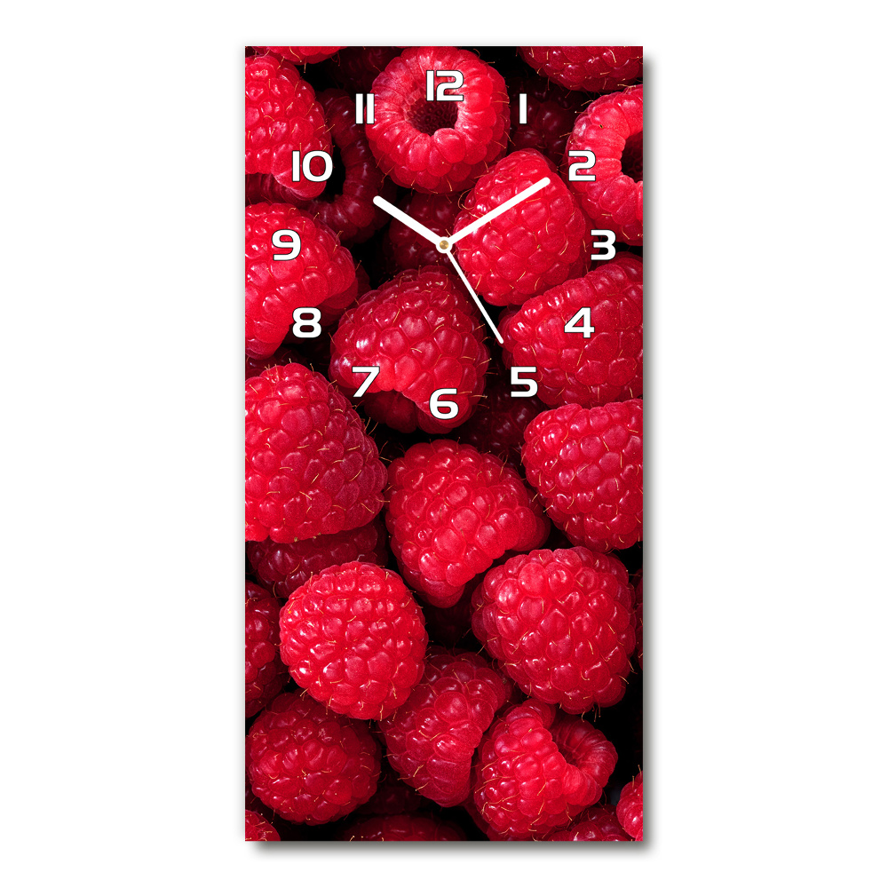 Horloge rectangulaire verticale Framboises