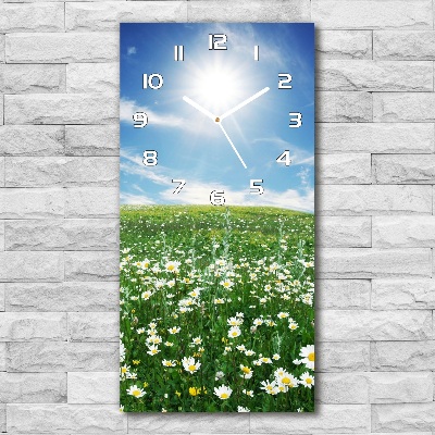 Horloge verticale en verre Prairie