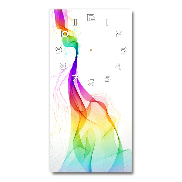 Horloge rectangulaire verticale Abstraction colorée