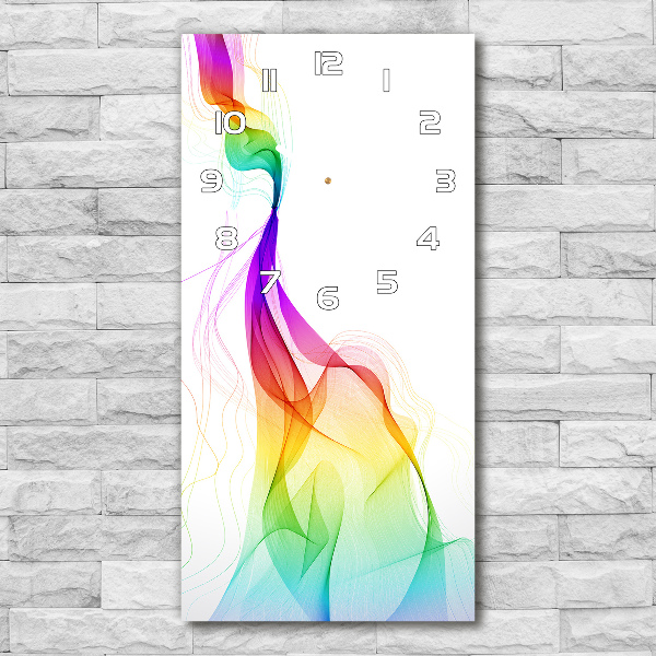 Horloge rectangulaire verticale Abstraction colorée