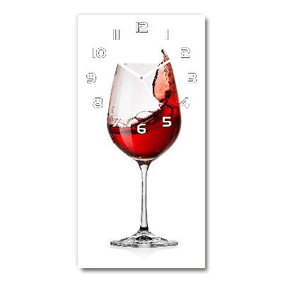 Horloge rectangulaire verticale Vin rouge