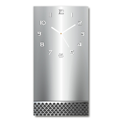 Horloge rectangulaire verticale Fond métallique