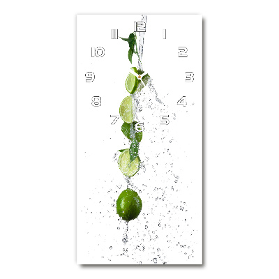 Horloge rectangulaire verticale Citron vert