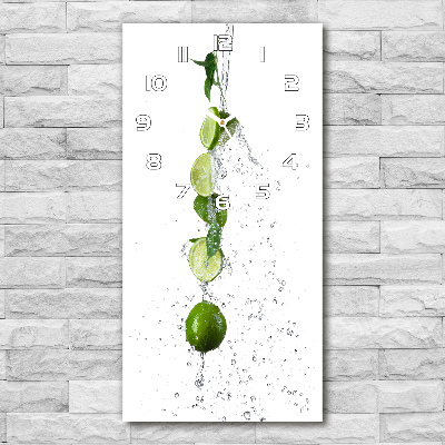 Horloge rectangulaire verticale Citron vert