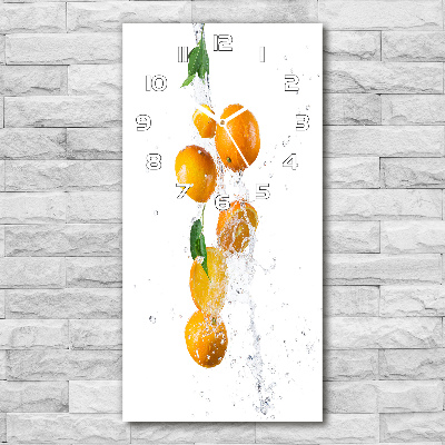 Horloge murale en verre rectangulaire Oranges