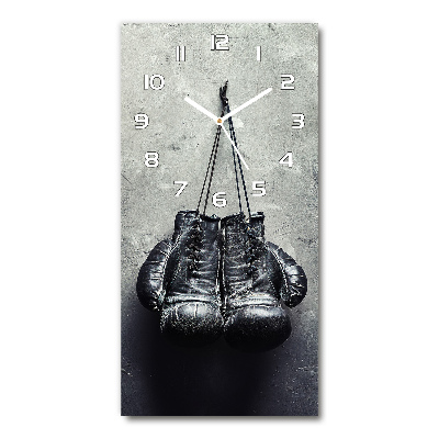 Horloge verticale en verre Gants de boxe