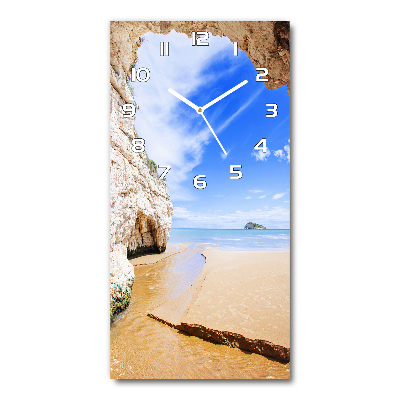 Horloge rectangulaire verticale Grotte en bord de mer