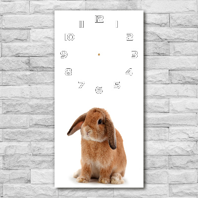 Horloge verticale en verre Lapin