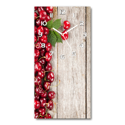 Horloge murale verticale Cerises