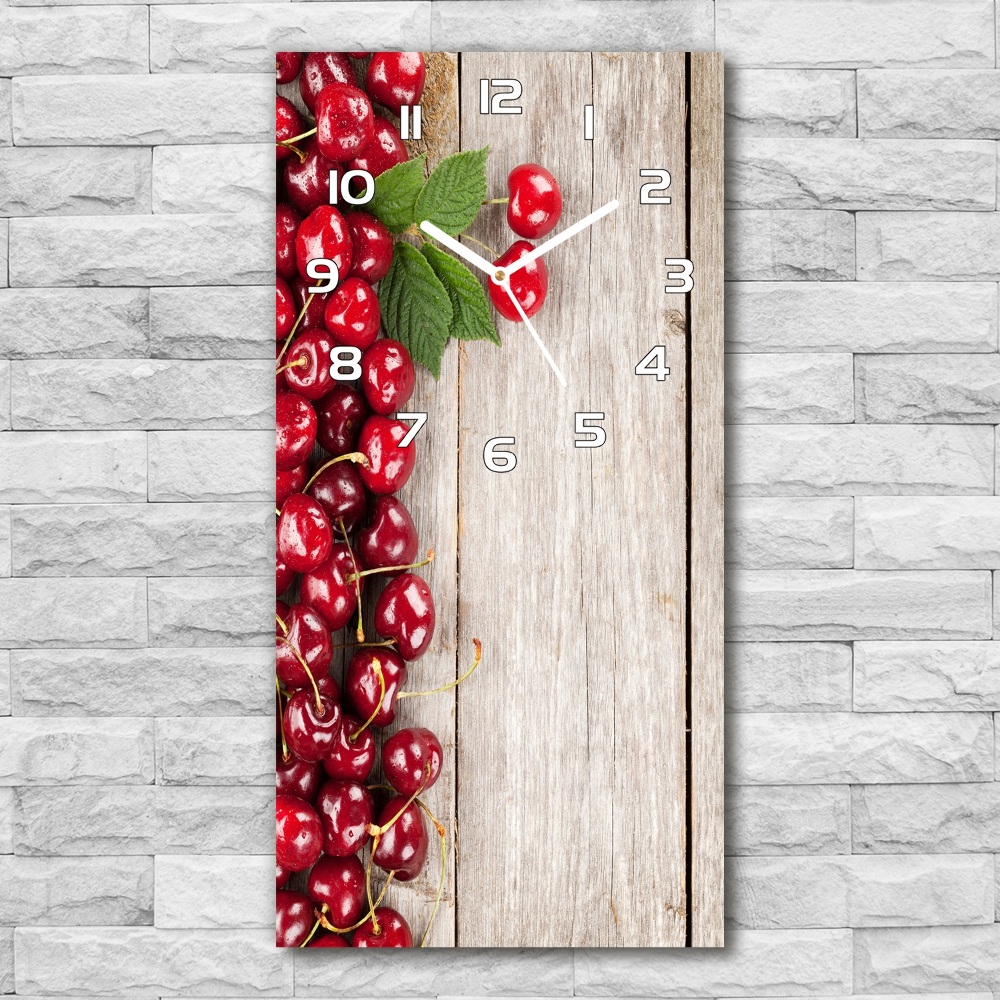 Horloge murale verticale Cerises