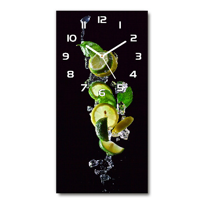 Horloge rectangulaire verticale Citron vert et citron