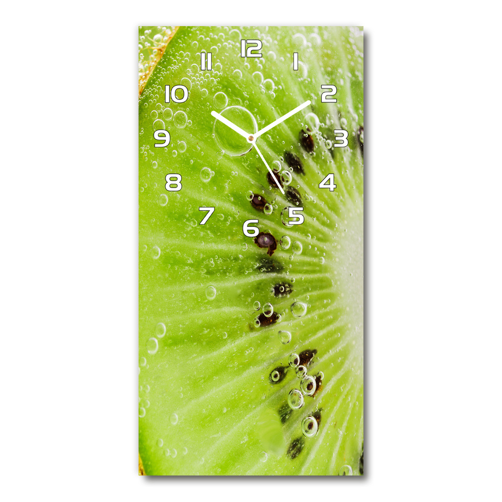 Horloge verticale en verre Kiwi