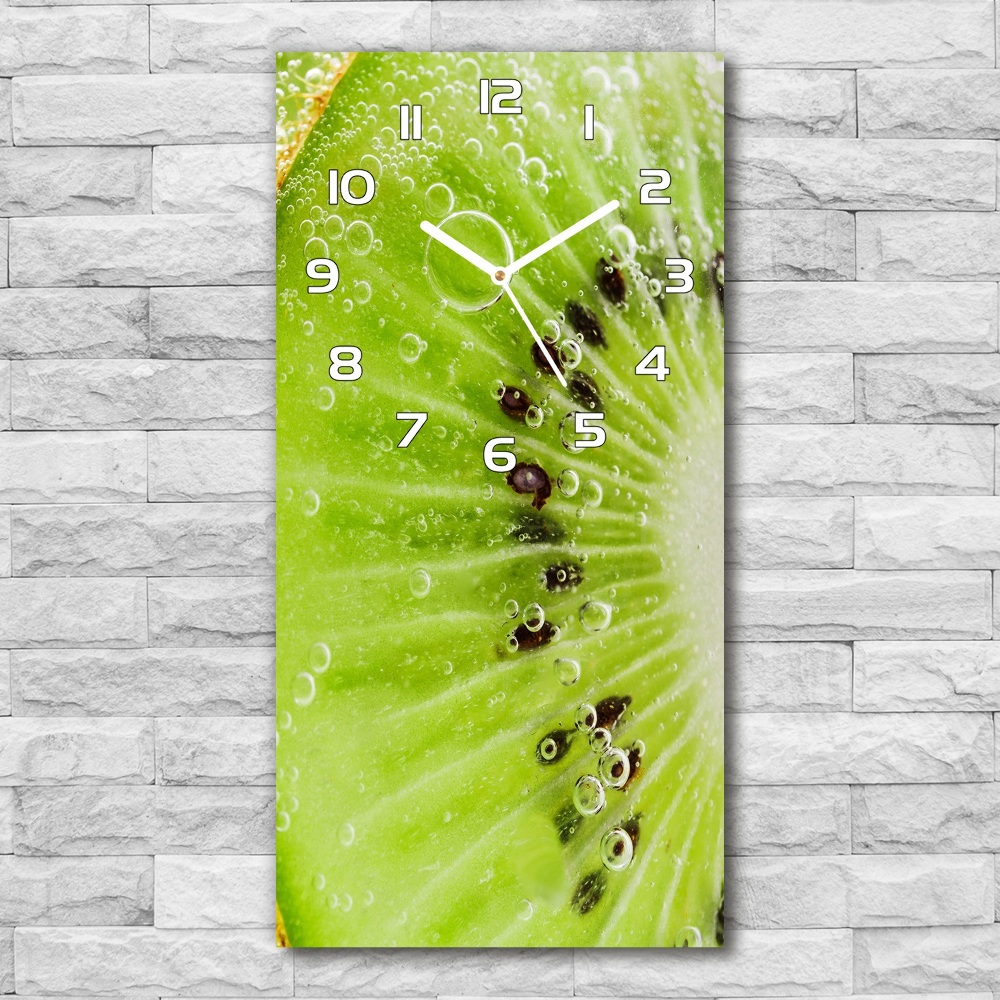 Horloge verticale en verre Kiwi