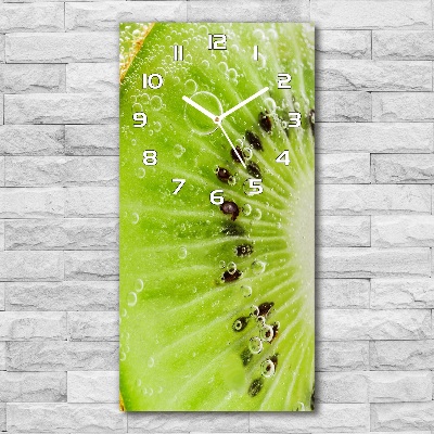 Horloge verticale en verre Kiwi