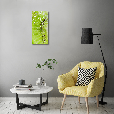 Horloge verticale en verre Kiwi