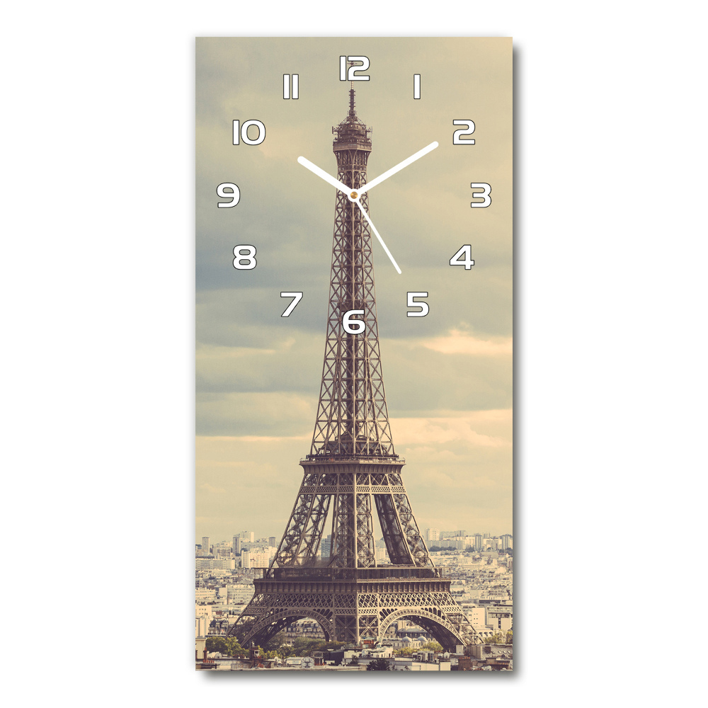 Horloge verticale en verre Tour Eiffel