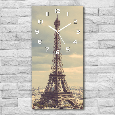 Horloge verticale en verre Tour Eiffel