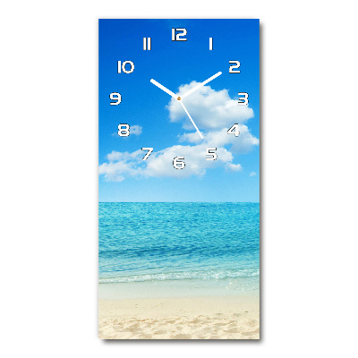 Horloge rectangulaire verticale Plage exotique