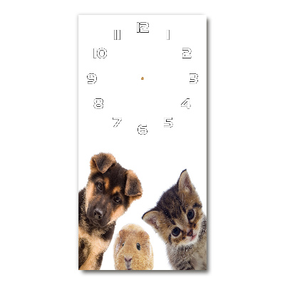 Horloge verticale en verre Animaux de compagnie