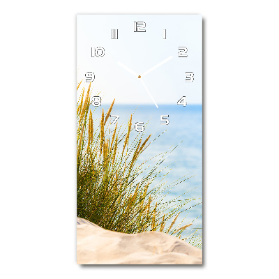 Horloge murale en verre rectangulaire Dunes en bord de mer