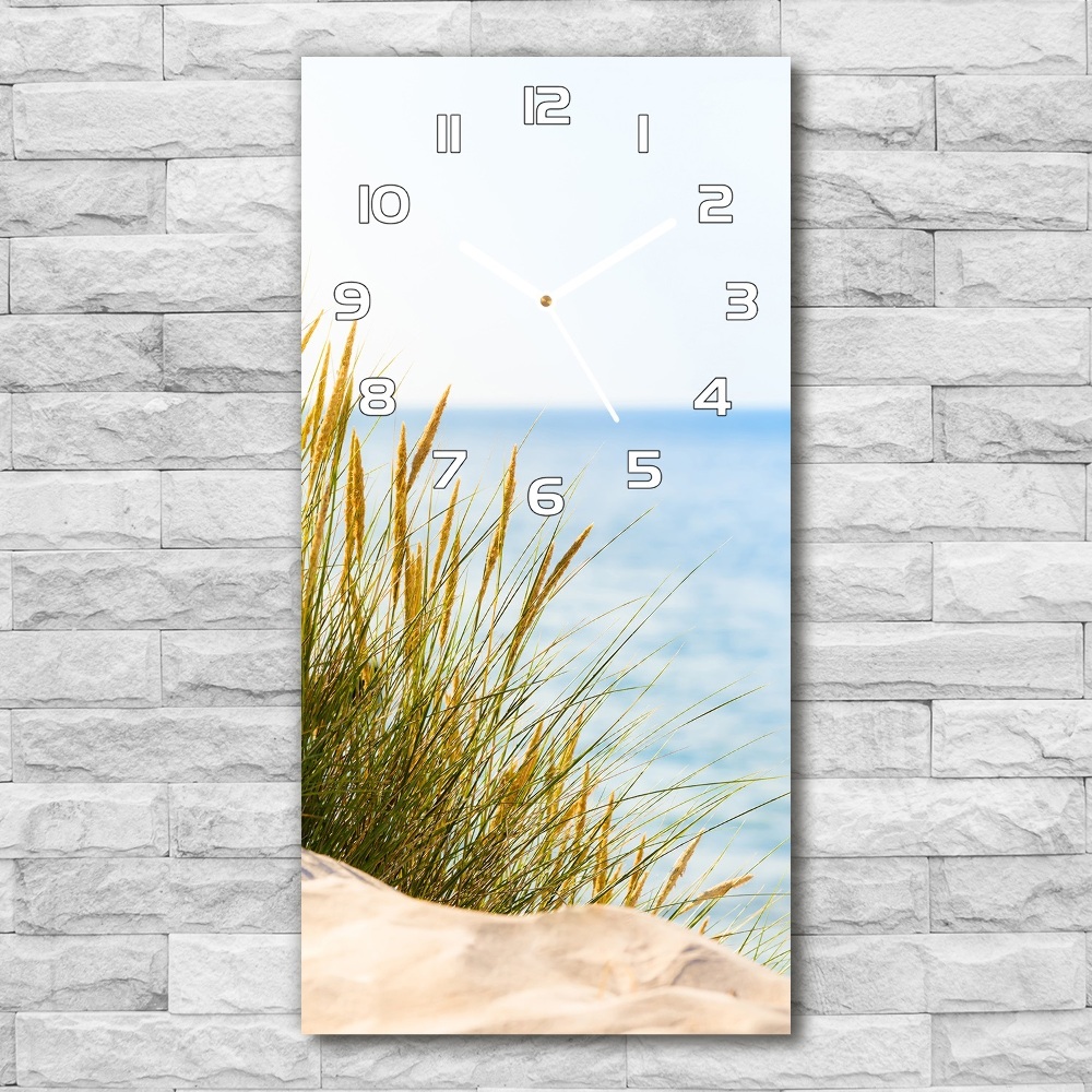 Horloge murale en verre rectangulaire Dunes en bord de mer