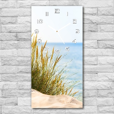 Horloge murale en verre rectangulaire Dunes en bord de mer