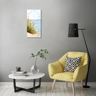 Horloge murale en verre rectangulaire Dunes en bord de mer