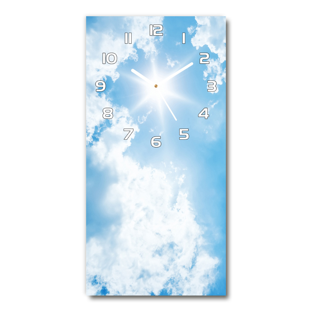 Horloge rectangulaire verticale Nuages dans le ciel