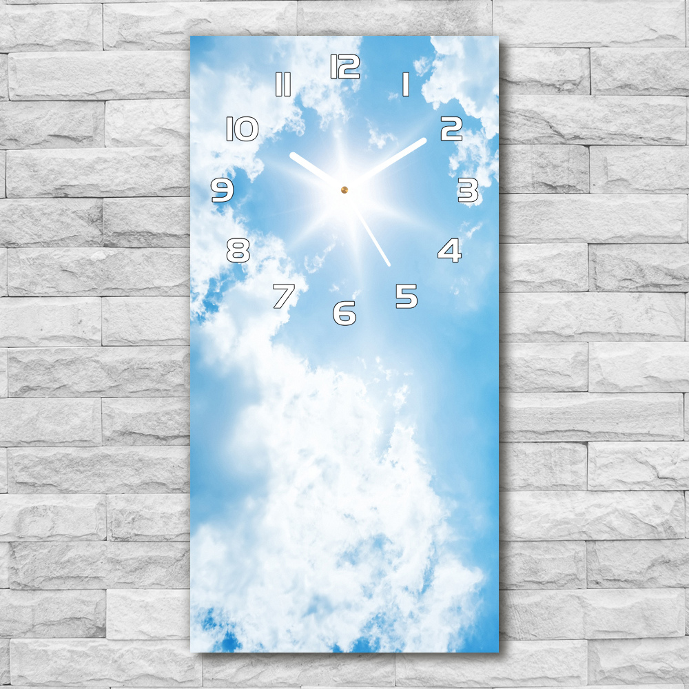 Horloge rectangulaire verticale Nuages dans le ciel