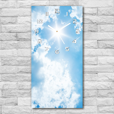 Horloge rectangulaire verticale Nuages dans le ciel