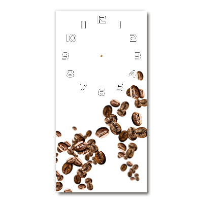 Horloge rectangulaire verticale Grains de café caféine