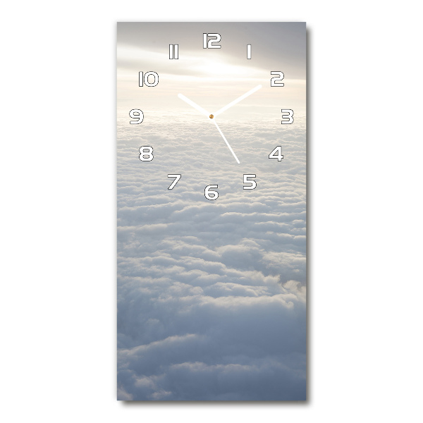 Horloge verticale en verre Vol au-dessus des nuages soleil