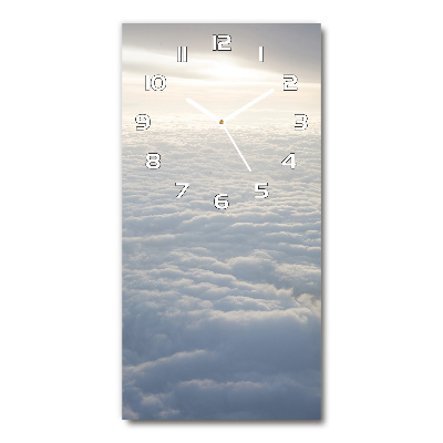 Horloge verticale en verre Vol au-dessus des nuages soleil