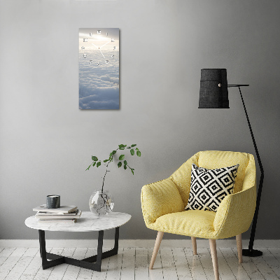 Horloge verticale en verre Vol au-dessus des nuages soleil