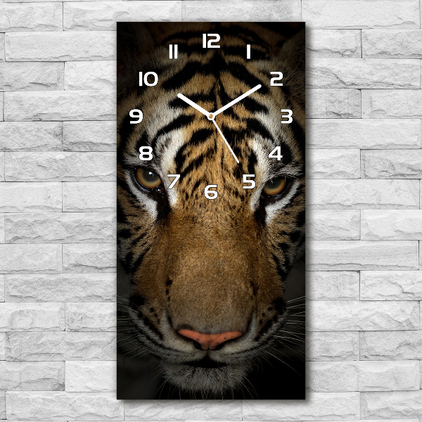 Horloge murale en verre rectangulaire Tigre