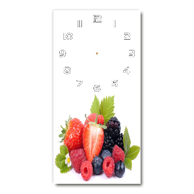 Horloge verticale en verre Fruits de la forêt