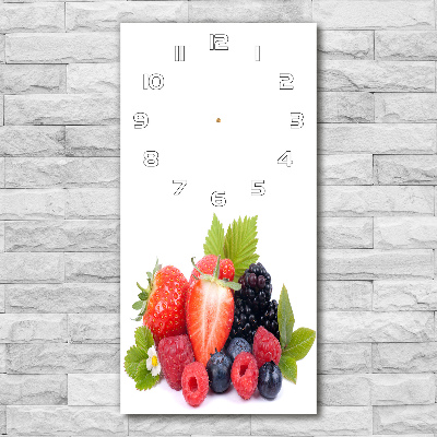 Horloge verticale en verre Fruits de la forêt