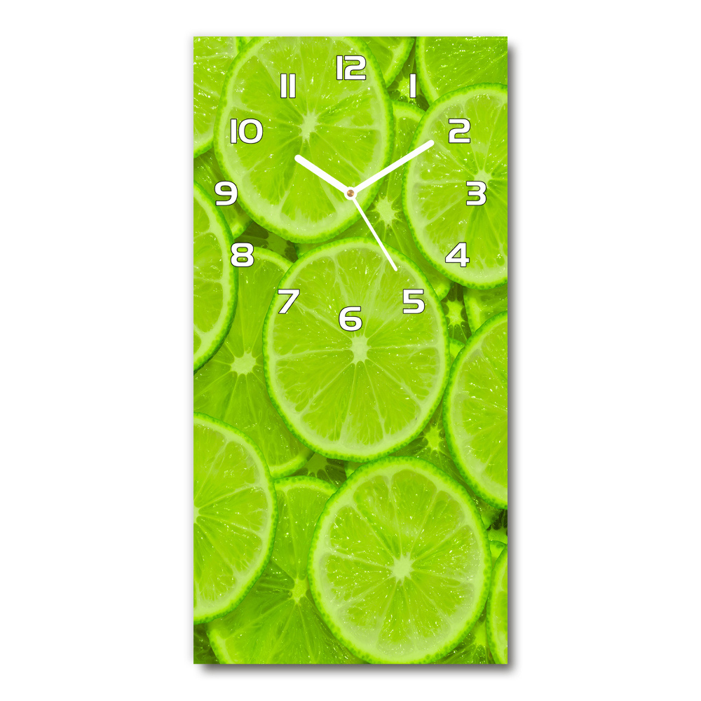 Horloge murale verticale Citron vert