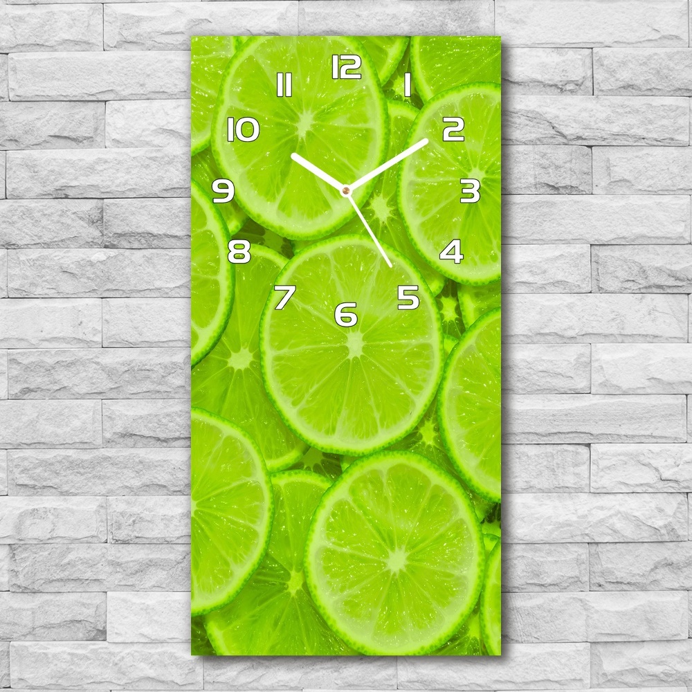 Horloge murale verticale Citron vert