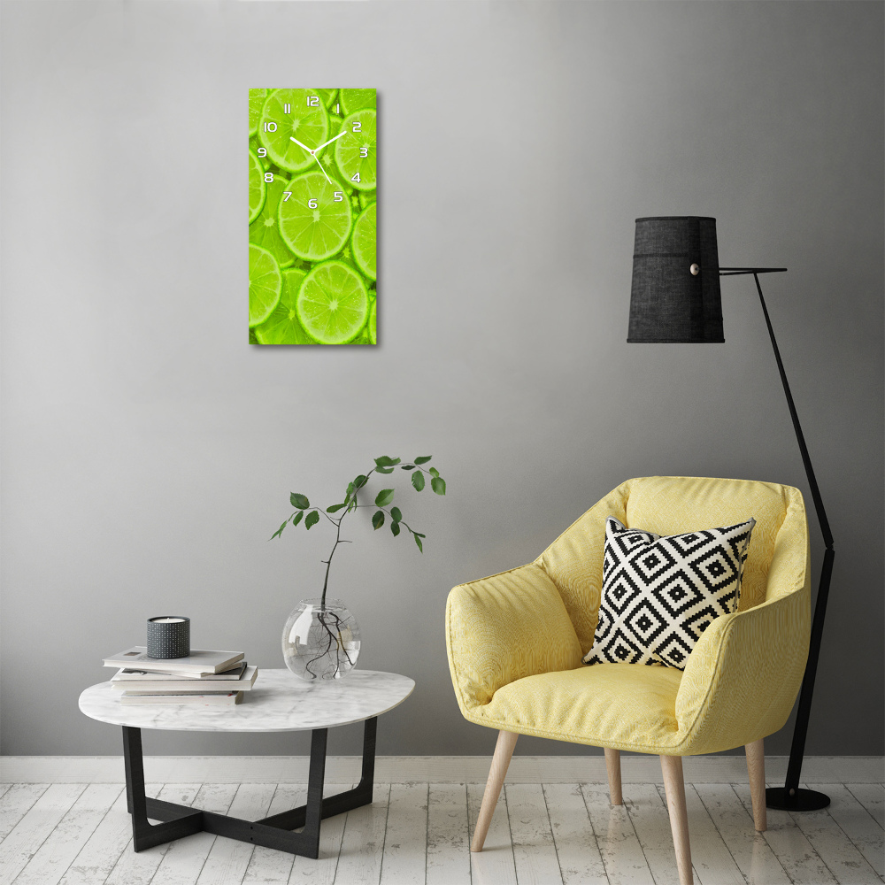 Horloge murale verticale Citron vert