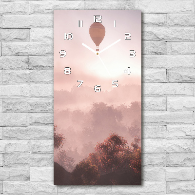 Horloge murale en verre rectangulaire Forêt de ballons volants