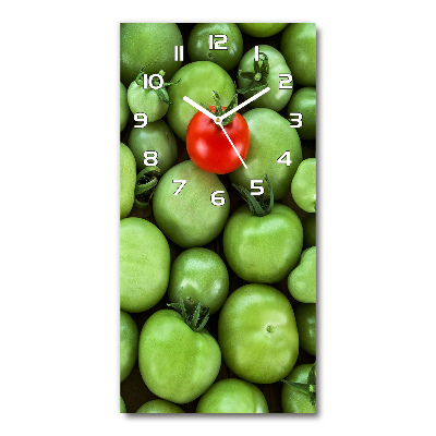 Horloge rectangulaire verticale Tomate rouge