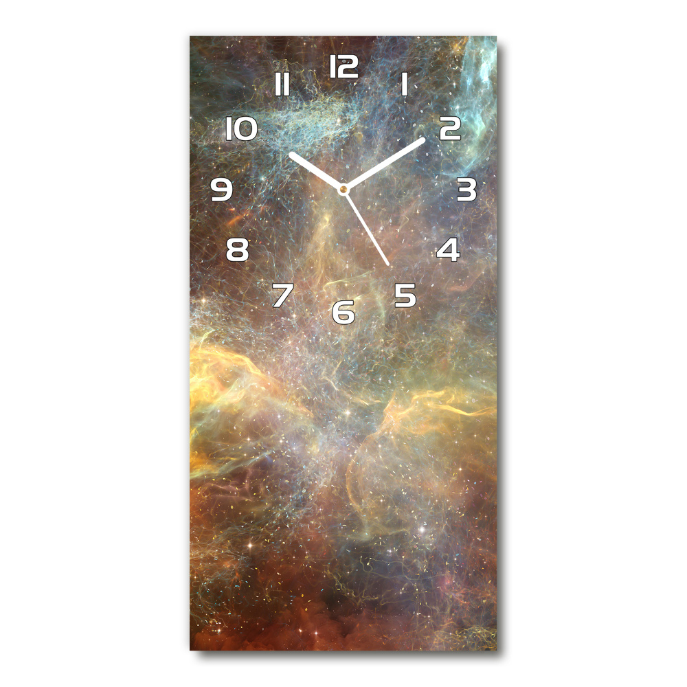 Horloge verticale en verre Cosmos